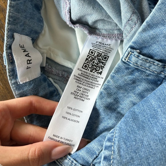 FRAME Relaxed Straight Cargo in Rhythm Size 23” - Picture 6 of 9